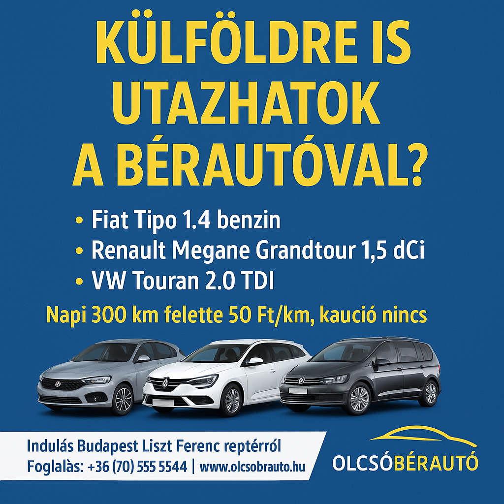 Szeretnél külföldre utazni, de nincs autód? Megoldjuk!